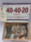 40-40-20 WOODEN CIGAR BOX WITH MISC.