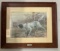 ANTIQUE WOOD FRAME PROMOTION PICTURE FOR DUPONT 1908 TROHPY SIGNED