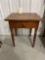 ANTIQUE WOOD SIDE TABLE WITH DRAWER