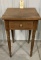 ANTIQUE WOODEN SIDE TABLE WITH DRAWER