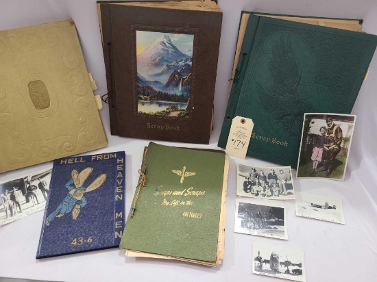 MARVELOUS COLLECTION OF WW II LETTERS TO HOME, NEWS PAPER CLIPPING, POST CARDS, FOREIGN CURRENCY,