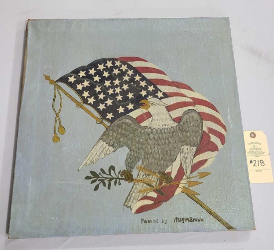 ORIGINAL ON CANVAS SIGNED PAINTING BY MAY M BROWN