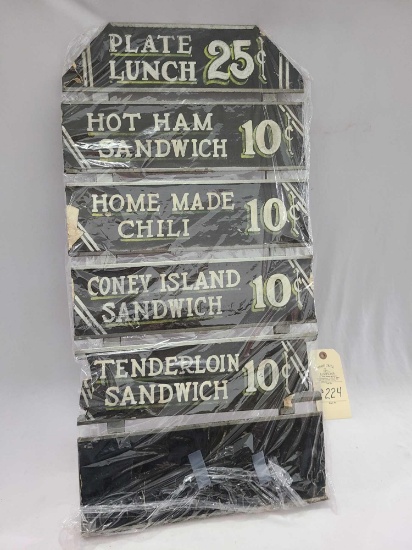 ORIGINAL KELLOGG SALES COMPANY MENU BOARD