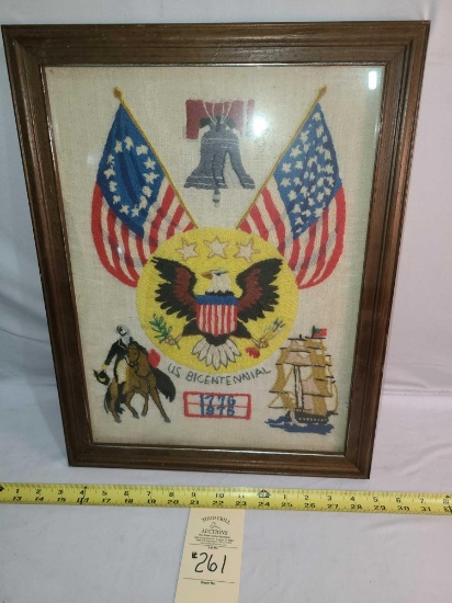 HAND STITCHED US BIENTENNIAL 1776 - 1967