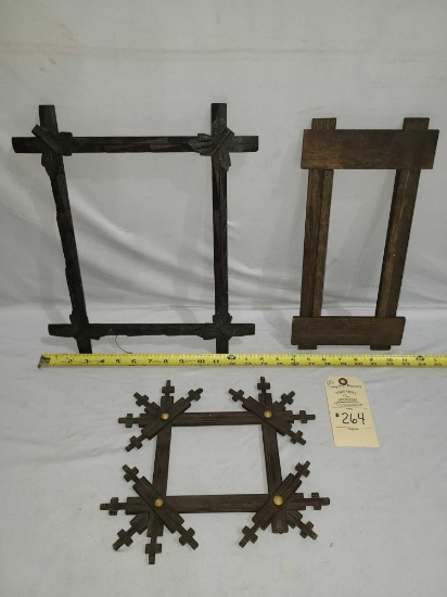3 TRAMP ART FRAMES