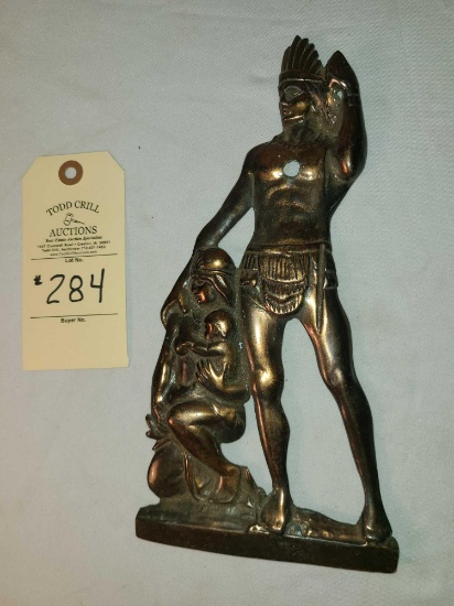 NATIVE AMERICAN FIGURINE (BRASS TYPE)