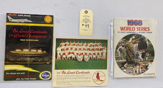 1968 ST. LOUIS CARDINALS MEMORIBILIA