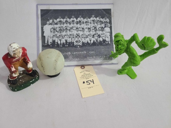 1942 ST. LOUIS CARDINALS BASEBALL MEMORABILIA AND MISC. LOT
