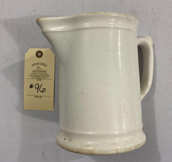 K.T.& K. SEMI VITREOUS PORCELAIN WATER PITCHER