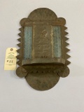 TIN TYPE DECORATED CANDLE WALL SCONCE