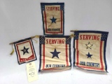 WW I - ONE AND TWO STAR SERVING / OUR COUNTRY BANNERS