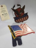 EARLY METAL PATRIOTIC DECOR ITEMS