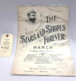 STARS AND STRIPES FOREVER MARCH BY JOHN PHILIP SOUSA SHEET MUSIC