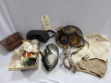 LOT OF MILITARY GOGGLES, SKULL CAPS AND IFR FLIGHT GOGGLES AND MISC.