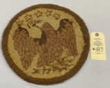 EARLY FEDERAL EAGLE HOOKED RUG MAT