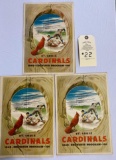 3 - 1949 SOUVENIR PROGRAMS ST. LOUIS CARDINALS BASEBALL MEMORABILIA