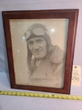 PILOT PHOTOGRAPH SIGNED JIMMY 32 IN WOODEN FRAME