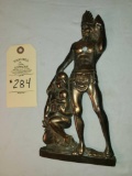 NATIVE AMERICAN FIGURINE (BRASS TYPE)