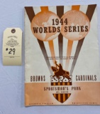 1944 WORLD SERIES SOUVENIR PROGRAM BROWNS VS CARDINALS