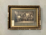 ANTIQUE FRAME AND PHOTO OF UNKNOWN FAMILY