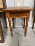 WOODEN SIDE TABLE WITH ONE DRAWER