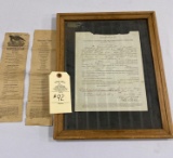 CIVIL WAR CERTIFICATE AND 1881 VOTING TICKET