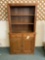 PRIMITIVE WOODEN STEPBACK CUPBOARD