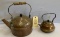 2 ANTIQUE COPPER TEA KETTLES