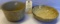 2 STONEWARE CROCK BOWLS WITH SPONGE DESIGN