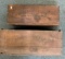 2 WOOD CRATE ADVERTISING BOXES
