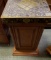 WOOD PLANT STAND WITH GREEN MARBLE LOOK TOP