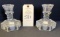 FOSTORIA CLEAR COIN GLASS CANDLESTICK HOLDERS