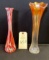 2 FLUTED VASES