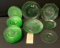 GREEN DEPRESSION GLASSWARE