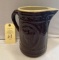 BROWN STONEWARE CROCK PITCHER