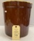 3 GAL BROWN CROCK R & R POTTERY