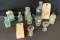 MISC GLASS MEDICINE BOTTLES