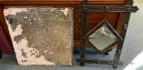 3 METAL CEILING TILE AND METAL FRAMED MIRROR