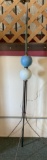 LIGHTENING ROD WITH 1 BLUE AND 1 WHITE GLOBE