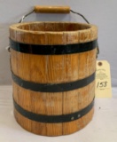 ANTIQUE WODDEN BUCKET WITH HANDLE