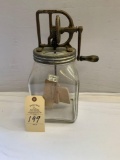 CLEAR GLASS BUTTER CHURN