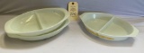 3 PYREX DIVIDED DISHES