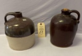 2 STONEWARE CROCK JUGS