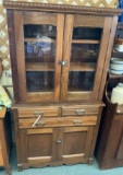 OAK STEP BACK KITCHEN CUPBOARD