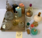 FLAT OF PERFUME AND COSMETIC CONTAINERS