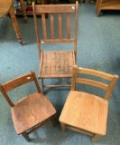 3 WOODEN CHAIRS