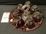 RUBY RED SANDWICH TRAY & CUPS