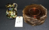 AMBER PLATES & PITCHER