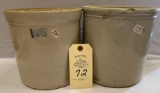 2 CROCKS 1 - RUCKELS STONEWARE