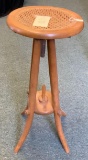 ADJUSTABLE CANE SEAT STOOL